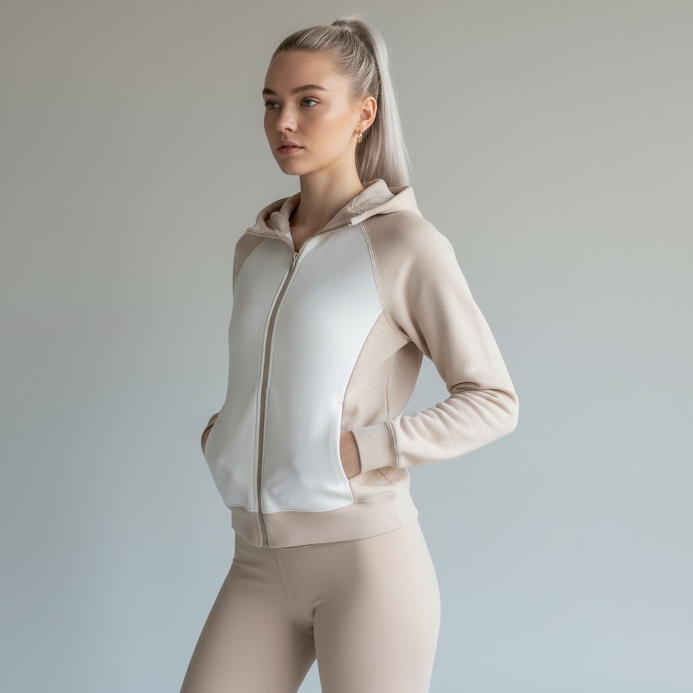 Uniqlo Tan Zip-Up Active Hoodie Women’s XS